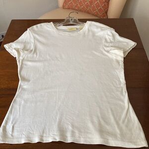 Limited America classic white 100% cotton tee shirt capped sleeves L runs small
